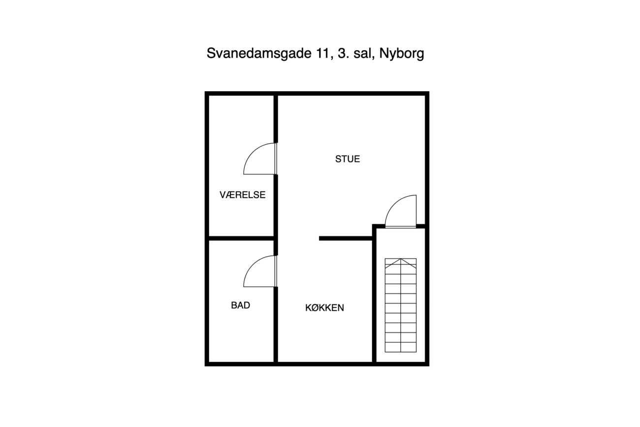 Svanedamsgade 11, 3 tv. 5800 Nyborg
